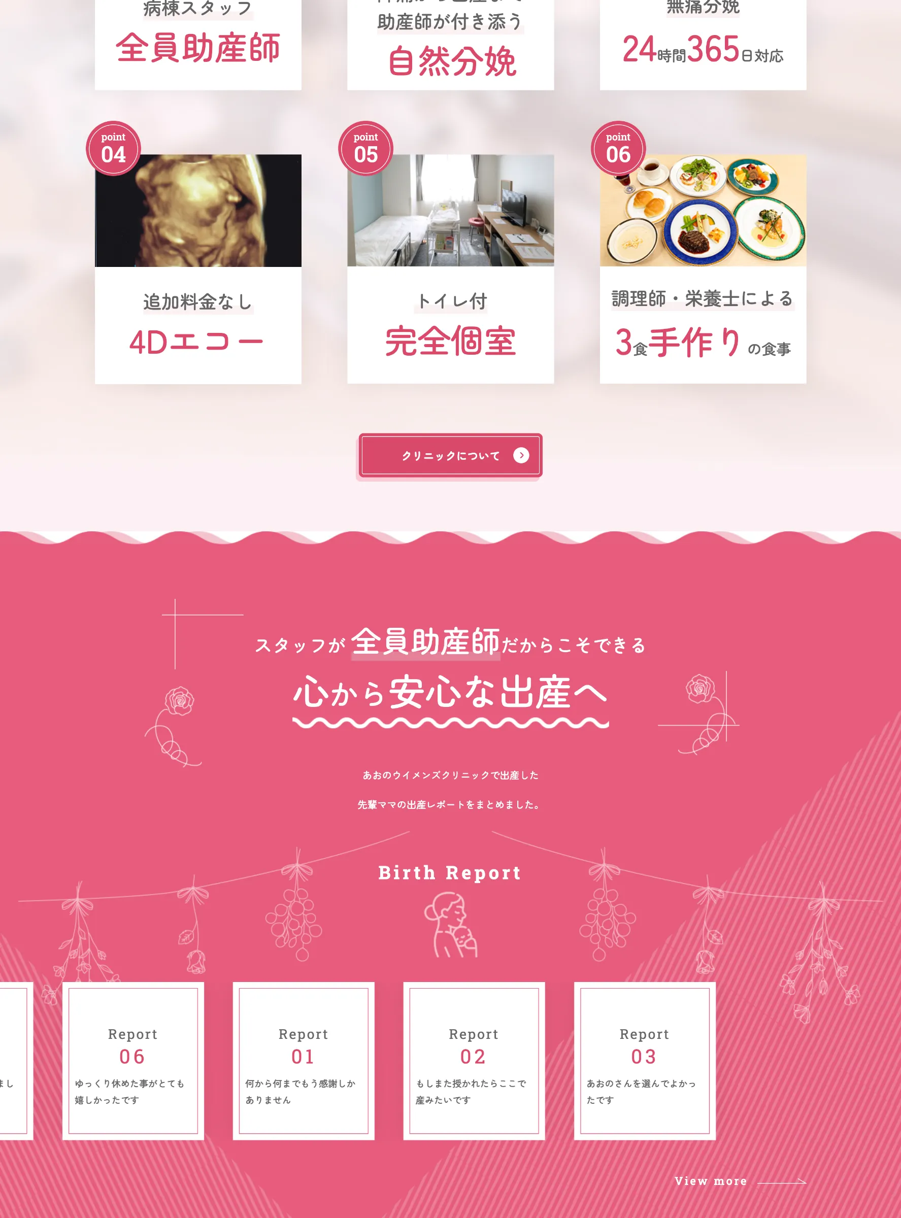 あおのウィメンズクリニック様-TOPページ制作
